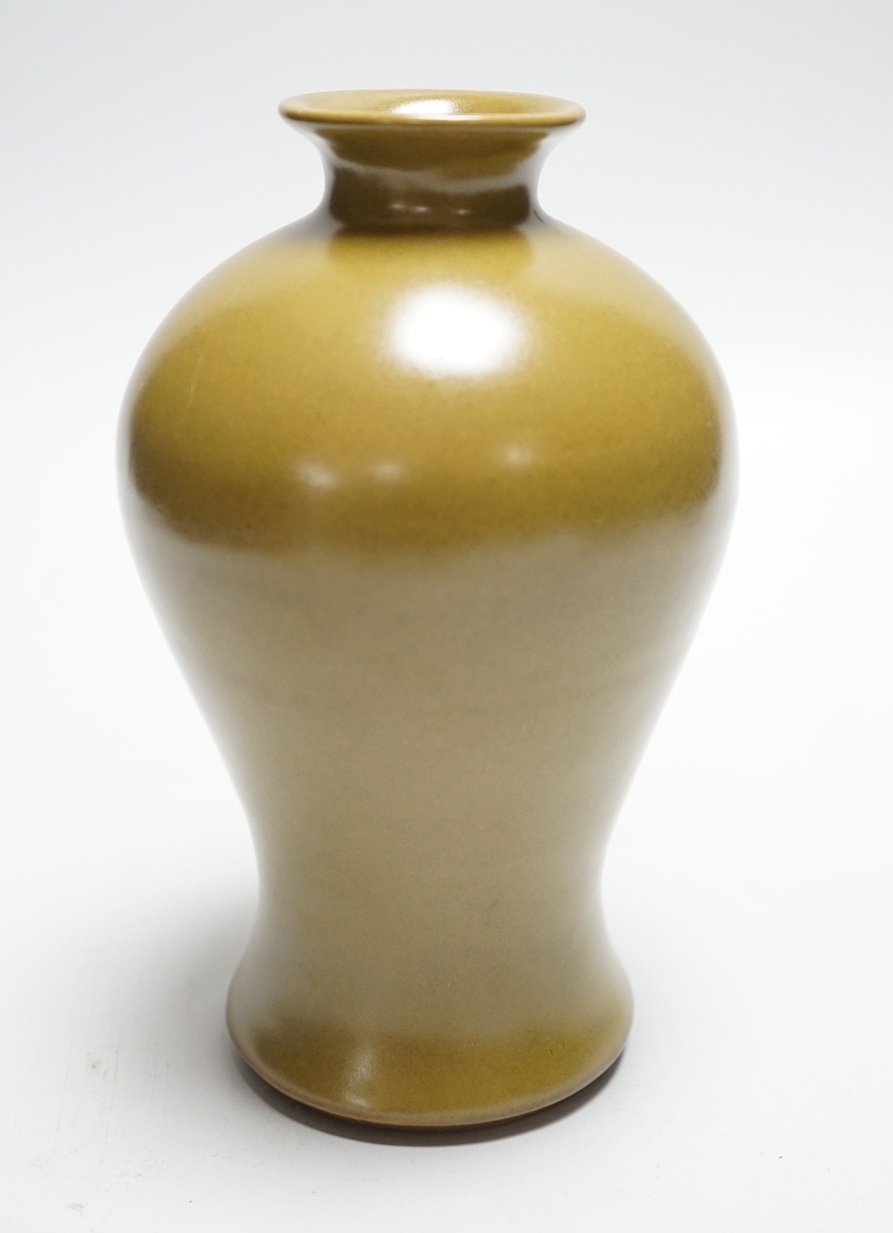A Chinese teadust glazed meiping vase, 18cms high